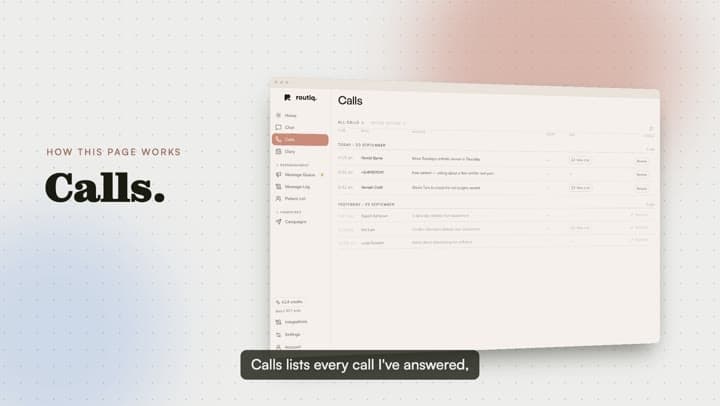 Calls: still cover from the Robyn walkthrough